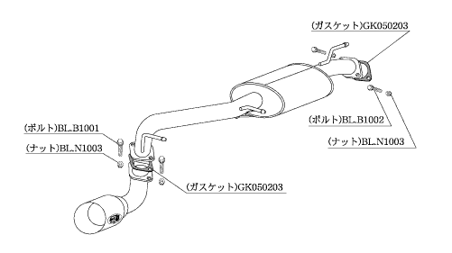 KAKIMOTO RACING EXHAUST KAKIMOTO.R FOR SUZUKI KEI WORKS HN22S  SS306