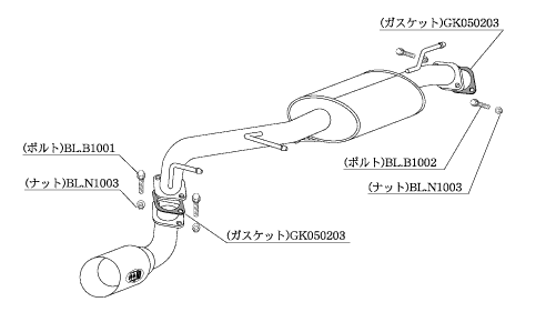 KAKIMOTO RACING EXHAUST KAKIMOTO.R FOR SUZUKI WAGON R RR MH21S MC22S  SS309