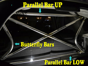 NEXT MIRACLE CROSS BAR BUTTERFLY BAR RIGHT & LEFT TITANIUM 32 RAINBOW FOR MAZDA RX7 FD3S NEXT-01637