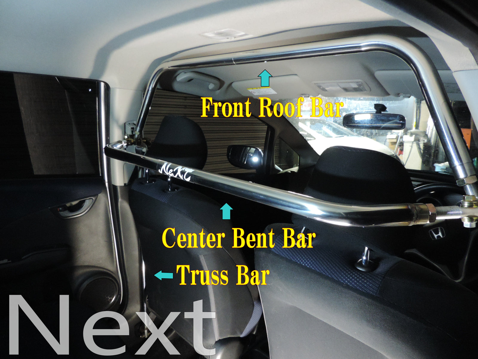 NEXT MIRACLE CROSS BAR TRUSS BAR RIGHT & LEFT STAINLESS 32 FOR SUBARU IMPREZA GC8 R B NEXT-01628
