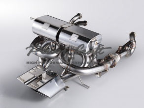 POWER CRAFT HYBRID EXHAUST MUFFLER SYSTEM SQUARE TAIL BLACK TAIL WITH RACING STRAIGHT CATALYZER FOR LAMBORGHINI AVENTADOR 740S P-LA1000101-SE-BKT