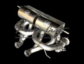 POWER CRAFT HYBRID EXHAUST MUFFLER SYSTEM FULL TITAN SQUARE TAIL BLACK TAIL WITH RACING STRAIGHT CATALYZER FOR LAMBORGHINI AVENTADOR 740S P-LA1000103-SE-BKT
