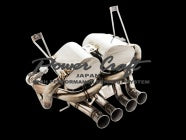 POWER CRAFT HYBRID EXHAUST MUFFLER SYSTEM SQUARE TAIL BLACK TAIL WITH RACING STRAIGHT CATALYZER FOR LAMBORGHINI AVENTADOR LP700 LP720 P-LA340102-SE