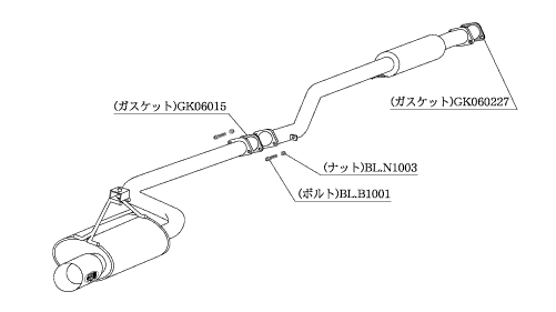 KAKIMOTO RACING EXHAUST KAKIMOTO.R FOR TOYOTA SPRINTER TRUENO AE111  TS327