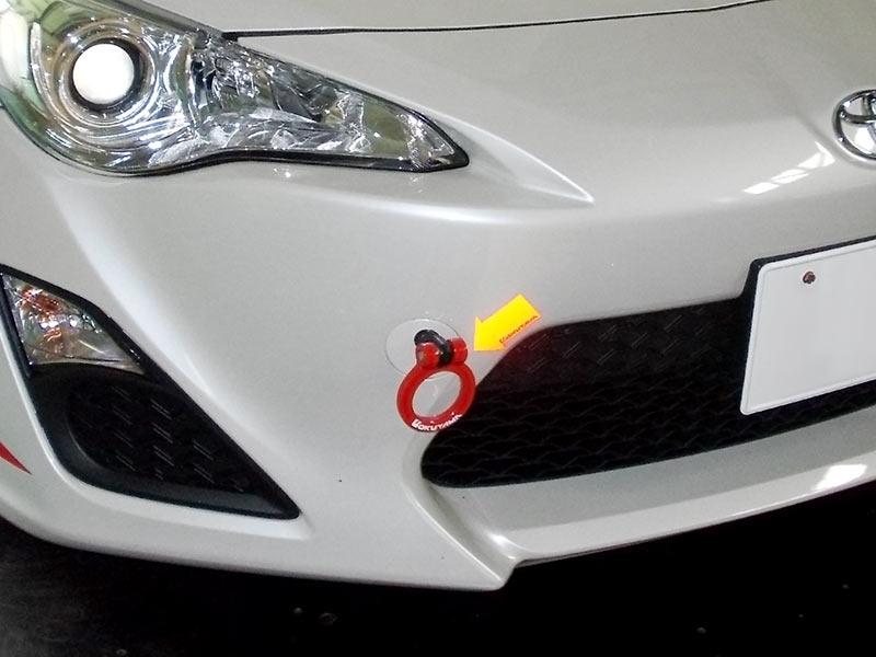 OKUYAMA TOWING HOOK Fr RED For 86 WRX STI ZN6 EARLY STAGE VAB LATE D 301-079-0