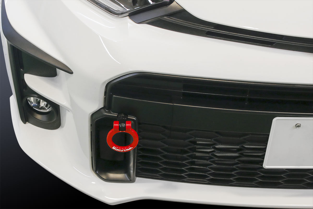 OKUYAMA FLIP-UP TOWING HOOK FRONT RED For TOYOTA GR YARIS GXPA16 301-108-0