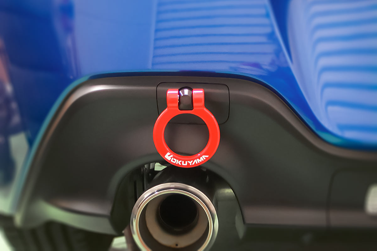 OKUYAMA FLIP-UP TOWING HOOK REAR RED For SUBARU BRZ ZD8 301-112-0-RD