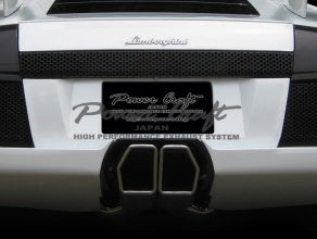 POWER CRAFT HYBRID EXHAUST MUFFLER SYSTEM TITAN SQUARE TAIL BLUE TAIL FOR LAMBORGHINI MURCIELAGO LP620 P-LA310101-BLT