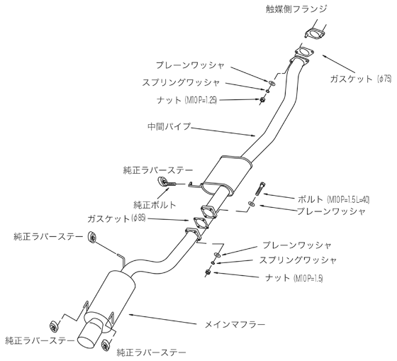 HKS Hi-Power 409 EXHAUST For NISSAN SKYLINE GT-R BNR32 RB26DETT 31006-AN012