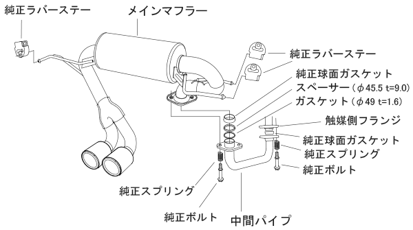 HKS Hi-Power SPEC-L II EXHAUST  For HONDA S660 JW5 31019-AH105