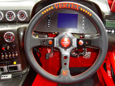 CAR MAKE T&E VERTEX STEERING WHEEL "10STARS RED" 90MMDEEP 35Φ (LIMITED) FOR  CARMAKETE-02096