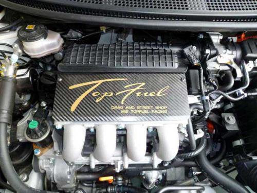 TOP FUEL DRY CARBON INTAKE MANIFOLD COVER STRUT BAR COMPATIBLE SILVER FOR HONDA CR-Z ZF1 ZF2