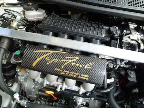 TOP FUEL DRY CARBON INTAKE MANIFOLD COVER SILVER FOR HONDA FIT GE FREED