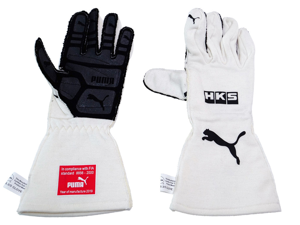 HKS 50th RACING GLOVES PUMA M 51007-AK504 - Black Hawk Japan