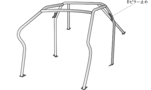 OKUYAMA DASH ROLL CAGE STEEL 6P For TOYOTA LEXUS IS-F USE20 709-075-0