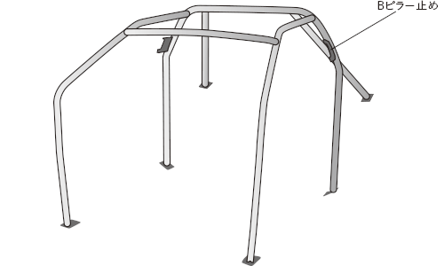 OKUYAMA DASH ROLL CAGE STEEL 6P For HONDA S2000 AP1 AP2 709-208-1