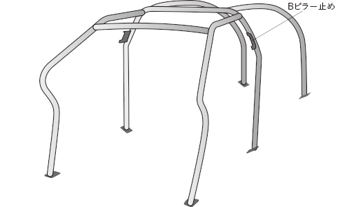 OKUYAMA DASH ROLL CAGE STEEL 6P  For MAZDA DEMIO DE5FS 710-421-0