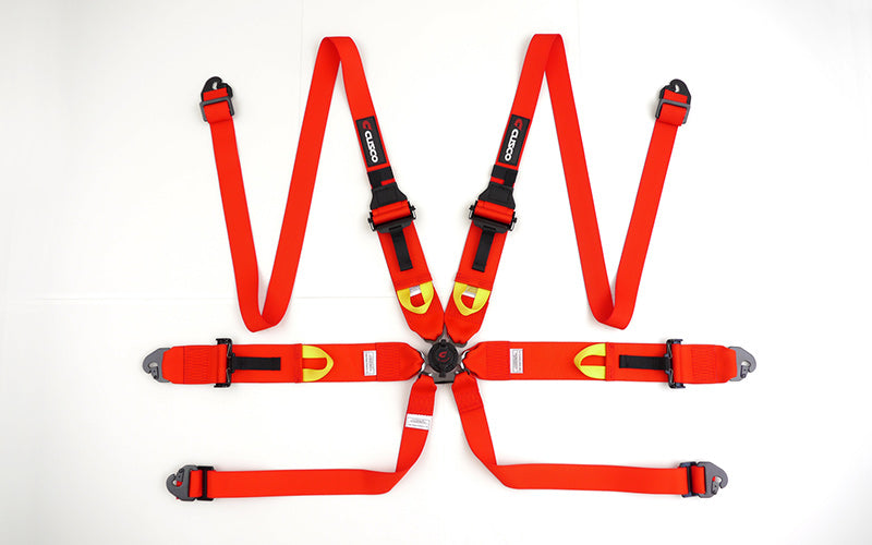 CUSCO RACING 6 POINT HANS FHR HARNESS SEATBELT RED FOR  00B CRH N6HRD