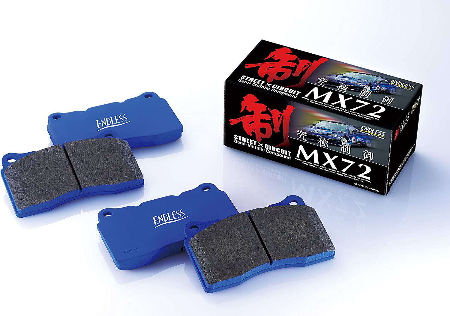 ENDLESS MX72K BRAKE PAD FRONT FOR DAIHATSU YRV M200G 201G 211G (NA, REAR  DRUM) EP363-MX72K Black Hawk Japan