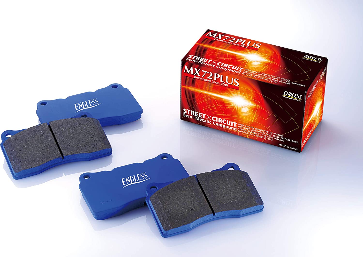 ENDLESS MX72 PLUS BRAKE PAD FRONT REAR SET FOR SUZUKI SWIFT ZC32S