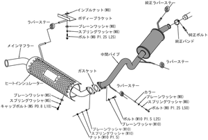 HKS LEGAMAX TRAILMASTER EXHAUST FOR MAZDA FLARE CROSSOVER MS41S R06A(TURBO) 31021-AS001