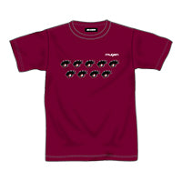 MUGEN BURGUNDY MUGEN 9 COMMANDER EYE T-SHIRT Medium  For UNIVERSAL FITTING 90000-XYK-602B-V3