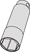 KYO-EI PARTS 1PC ALUMINUM SHELL ONLY (19HEX) SCRATCH RESISTANT RESIN A87KP