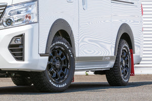 JAOS FENDER GARNISH TYPE-X MATT BLACK FOR NISSAN CARAVAN NV350 B135482MB