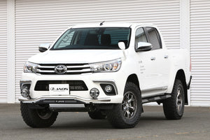 JAOS FRONT SKID BAR POLISH / BLACK FOR TOYOTA HILUX 125 B150096BZ - Black Hawk Japan