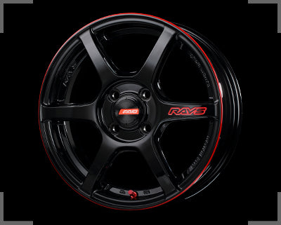 RAYS GRAM LIGHTS 57C6 TIME ATK ED. 17x7 +45(38) 4x100 blk & Mach E-pro Cort x1