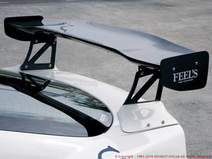 FEEL'S HONDA TWINCAM 3D PLAIN CARBON GT WING FRP BRACKET 1400 225-255 FOR HONDA INTEGRA DC5 TypeR Feels-00690