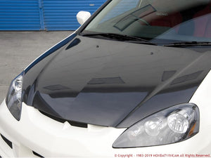 FEEL'S HONDA TWINCAM LIGHTWEIGHT BONNET (NORMAL SHAPE) PLAIN CARBON FOR HONDA INTEGRA DC5 TypeR Feels-00685