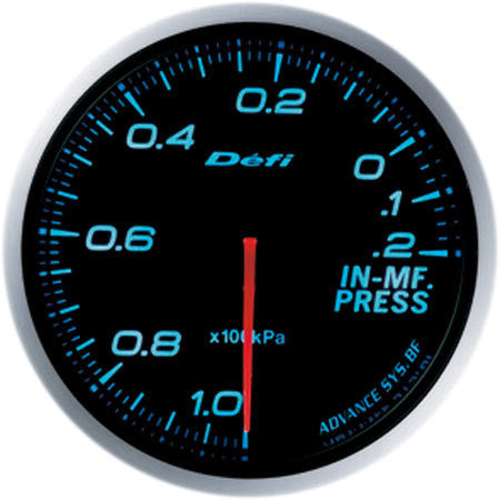 Defi Gauge Meter Advance BF Intake Manifold Pressure Meter (-100kPa to +20kPa) 60mm Blue  DF10103