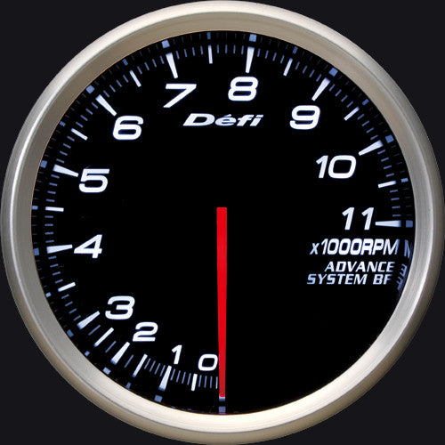 Defi Gauge Meter Advance BF Tachometer (0 to 11000RPM) 80mm White  DF11001