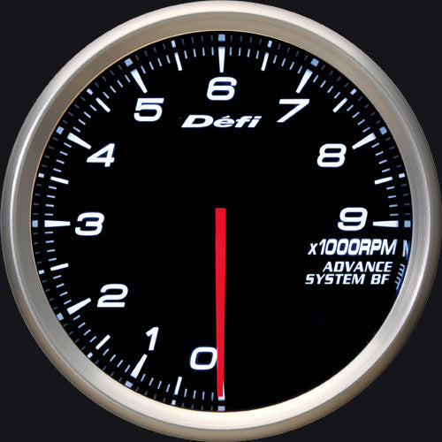 Defi Gauge Meter Advance BF Tachometer (0 to 9000RPM) 80mm White  DF10901