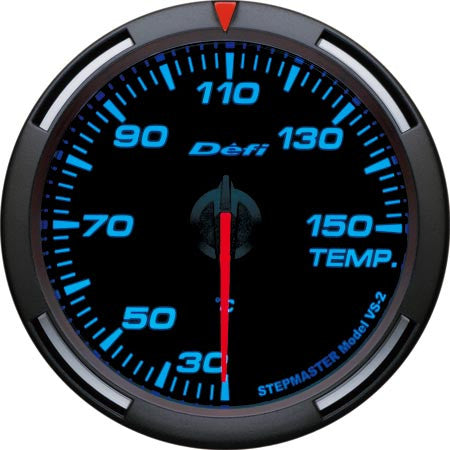 Defi Racer Gauge Temperature Meter (Oil/Water Temperature) (30 to 150 degrees C) 60mm Blue  DF11704