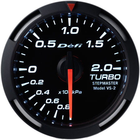 Defi Racer Gauge Turbo Boost Meter (-100kPa to +200kPa) 52mm White  DF06506