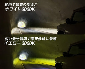 CRYSTAL EYE TWIN COLOR LED FOG LAMPS WHITE YELLOW SWITCHING TYPE FOR SUZUKI JIMNY JB64 JB74 F101FG