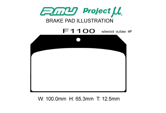 PROJECT MU BRAKE PADS HC+ FOR WILWOODOUTLAW FOR  F1100-HCP