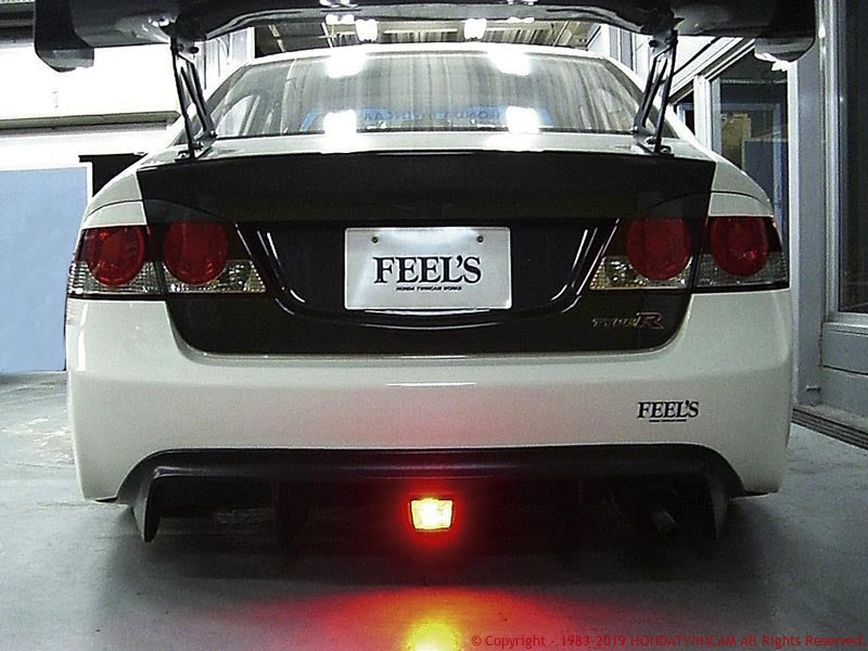 FEEL'S HONDA TWINCAM HALOGEN BACK FOG LAMP (REAR DIFFUSER PANEL OPTION) PLAIN CARBON FOR HONDA CIVIC FD2 TypeR Feels-00324