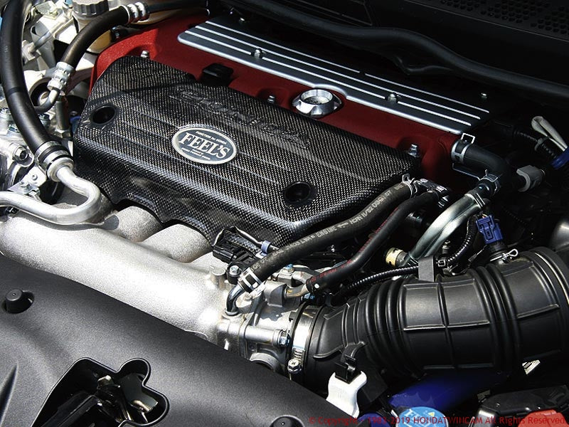 FEEL'S HONDA TWINCAM CARBON ENGINE COVER TWILL CARBON FOR HONDA CIVIC FD2 TypeR Feels-00290