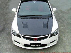 FEEL'S HONDA TWINCAM LIGHTWEIGHT BONNET (WITH AIR DUCT) FRP FOR HONDA CIVIC FD2 TypeR Feels-00231