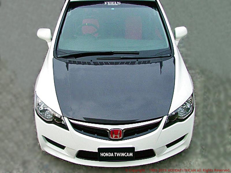 FEEL'S HONDA TWINCAM LIGHTWEIGHT BONNET (NORMAL SHAPE) FRP FOR HONDA CIVIC FD2 TypeR Feels-00226