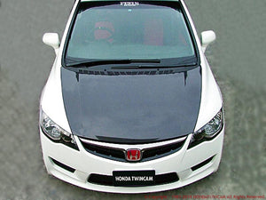 FEEL'S HONDA TWINCAM LIGHTWEIGHT BONNET (NORMAL SHAPE) TWILL WEAVE CARBON FOR HONDA CIVIC FD2 TypeR Feels-00228