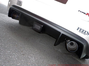 FEEL'S HONDA TWINCAM REAR DIFFUSER PANEL FOR LEFT AND RIGHT W OUT MUFFLER MATT BLACK FOR HONDA CIVIC FD2 TypeR Feels-00311