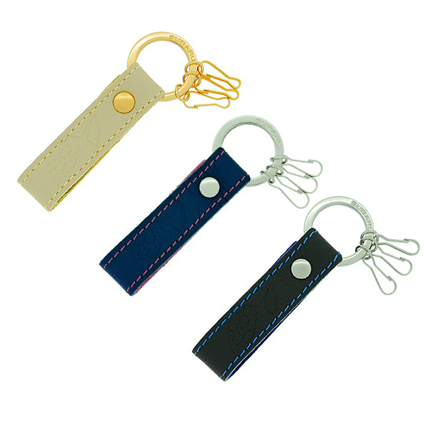 SUBARU GENUINE SEAT LEATHER COLLECTION / KEYCHAIN NAVY For FHPL15079002