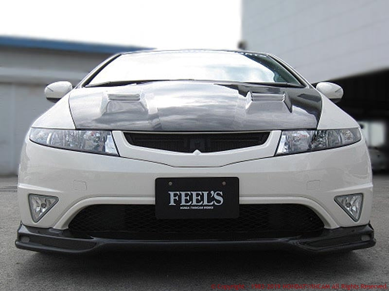 FEEL'S HONDA TWINCAM FRONT UNDER SPOILER FRP FOR HONDA CIVIC FN2 TYPE R EURO Feels-00350
