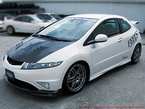FEEL'S HONDA TWINCAM LIGHTWEIGHT BONNET (WITH AIR DUCT) FRP FOR HONDA CIVIC FN2 TYPE R EURO Feels-00346