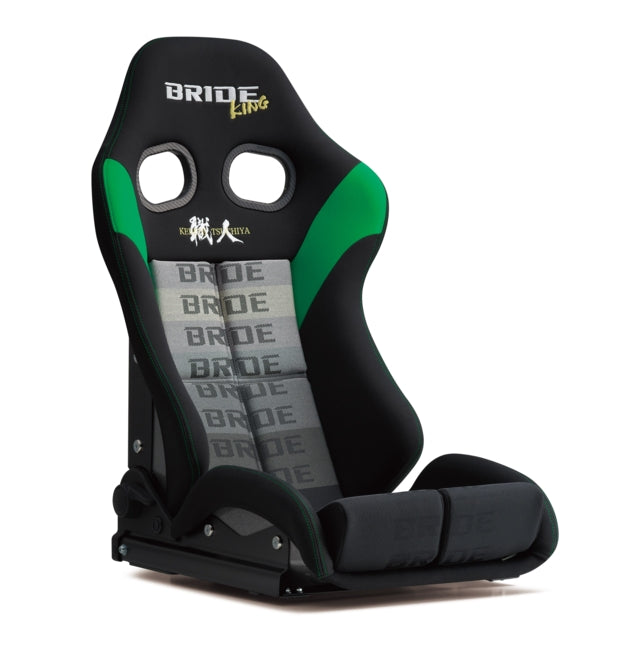 BRIDE STRADIA III KEIICHI TSUCHIYA SPECIAL EDITION MODEL BLACK & GREEN FRP SILVER SHELL STANDARD CUSHION G71DSF
