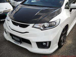 FEEL'S HONDA TWINCAM LIGHTWEIGHT BONNET (WITH AIR DUCT) PLAIN WEAVE CARBON FOR HONDA FIT GK Feels-00599